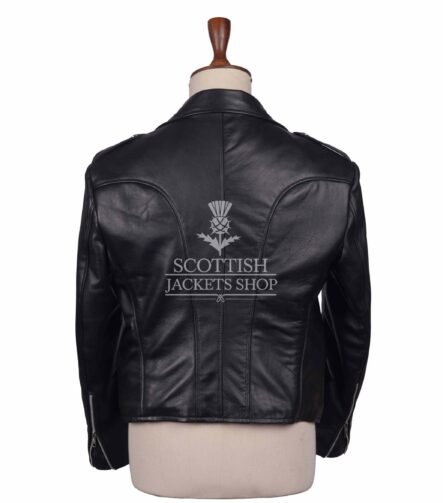 Black Leather Prince Charlie Jacket