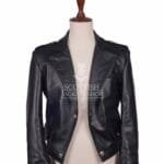 Black Leather Prince Charlie Jacket
