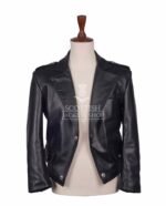 Black Leather Prince Charlie Jacket