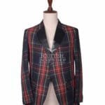 Black Stewart Tartan Scottish Jacket