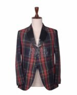 Black Stewart Tartan Scottish Jacket
