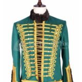 Green Gold Military Hassar Jacket