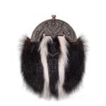 Skunk Fur Full Dress Sporran Brass Thistle Cantle