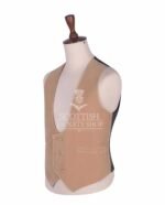 Tan Velvet Double Breasted Kilt Waistcoat