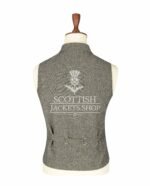 Brown Tweed Wool Waistcoat For Men