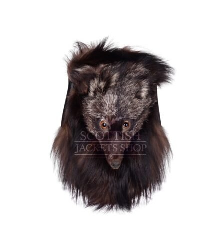 Full Mask Dark Brown Coyote Sporran