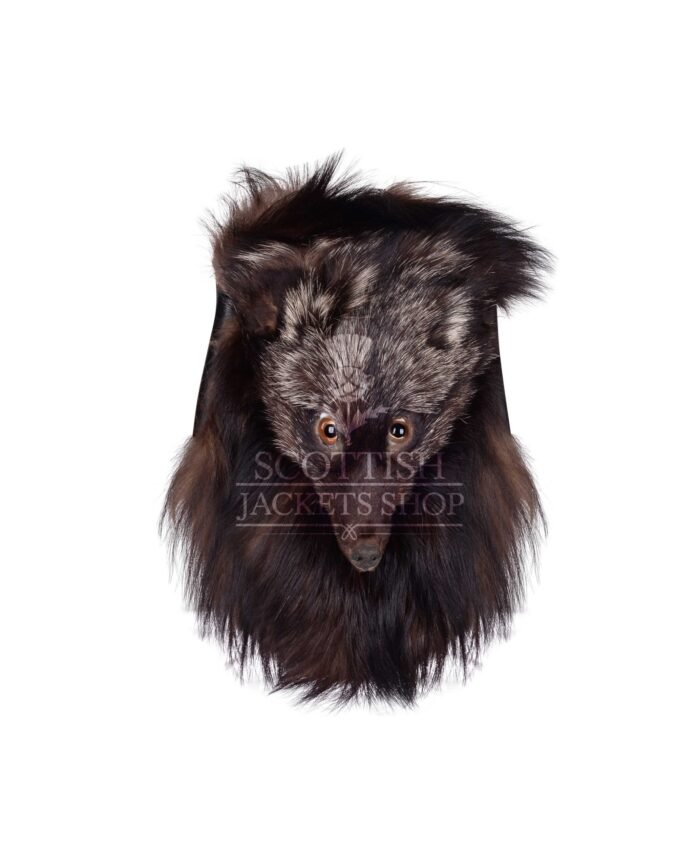 Full Mask Dark Brown Coyote Sporran
