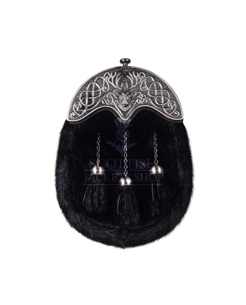 Black Seal Fur Dress Sporran
