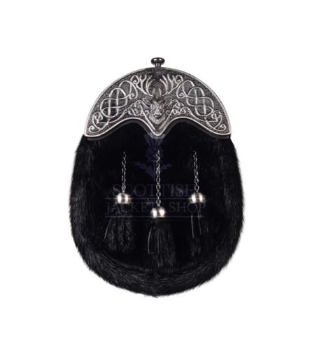 Black Seal Fur Dress Sporran