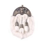 Brass Highland Cow White Rabbit Full Dress Sporran