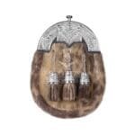 Natural Seal Fur Dress Sporran Antique Silver Cantle
