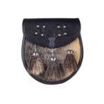Seal Semi Dress Black Leather Scottish Sporran