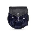 Blue Rabbit Fur Scottish Semi Dress Sporran