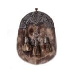 Brass Thistle Seal Fur Full Dress Sporran