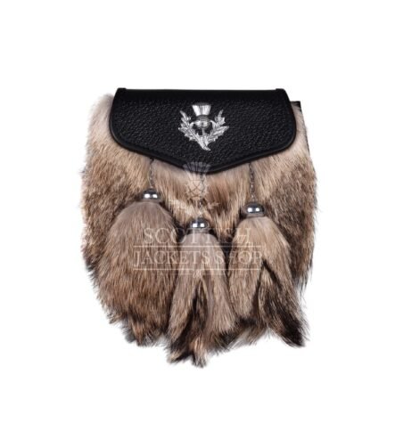 Thistle Featured Coyote Scottish Semi Dress Sporran