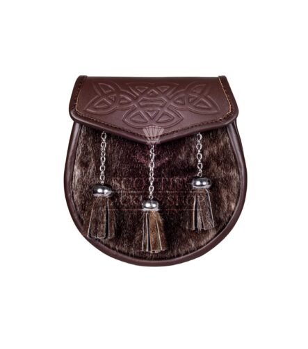 Brown Leather Seal Scottish Semi Dress Sporran