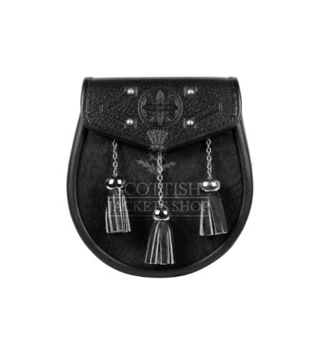 Black Seal Fur Scottish Semi Dress Sporran