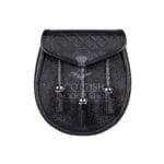 Black Semi Dress Celtic Knots Embossed Sporran