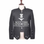 Black Barathea Wool Kenmore Doublet Jacket