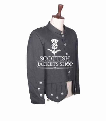Black Barathea Wool Kenmore Doublet Jacket