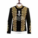 Black Velvet Gold Braided Hussar Jacket