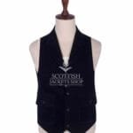 Black Velvet Waistcoat for Men