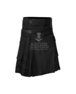Black Watch Tartan Black Cotton Hybrid Utility Kilt