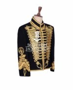 Black Wool Gold Braided Hussar Jacket