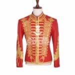 Black Wool Gold Braided Hussar Jacket