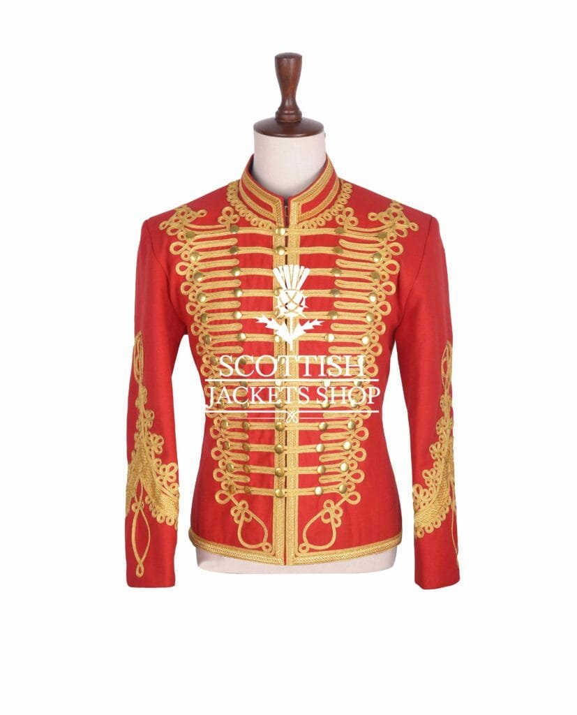 Black Wool Gold Braided Hussar Jacket