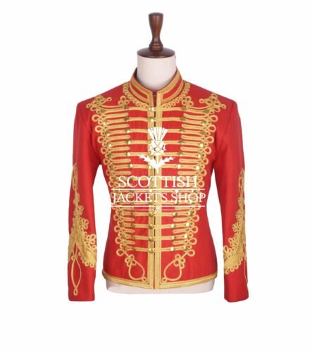 Black Wool Gold Braided Hussar Jacket