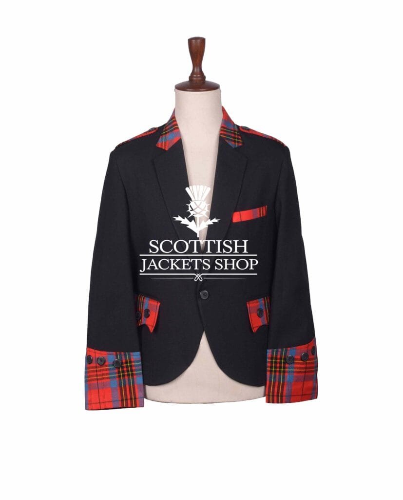 Black Wool and Tartan Jacket