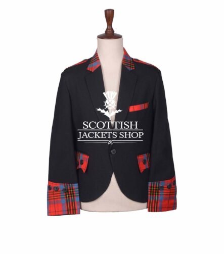 Black Wool and Tartan Jacket