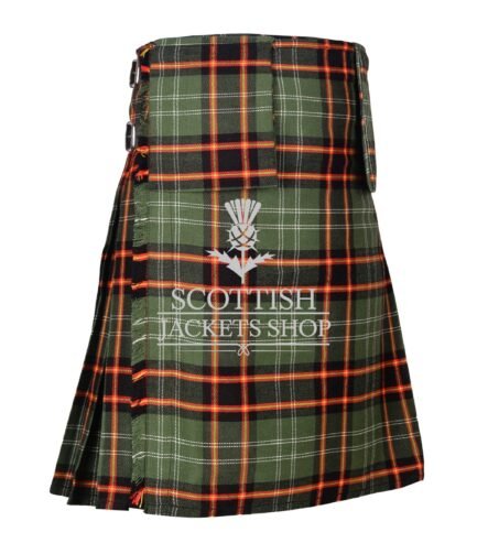 Bomb Squad Tartan 8 Yard Kilt with Detachable Pockets