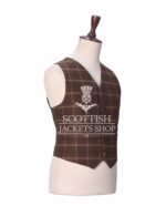 Brown Wool 5 Buttons Argyll Waistcoat