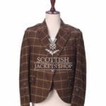 Brown Plaid Wool Crail Jacket