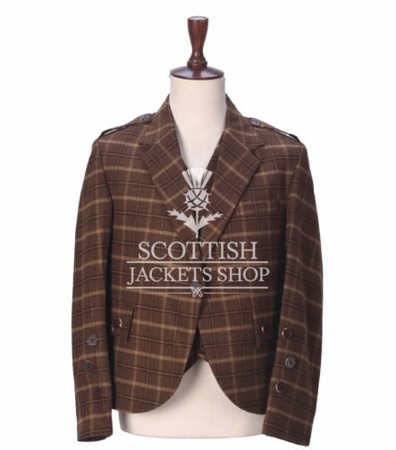 Brown Plaid Wool Crail Jacket
