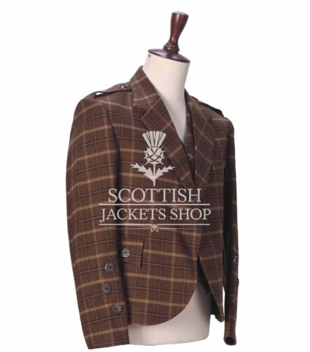 Brown Plaid Wool Crail Jacket