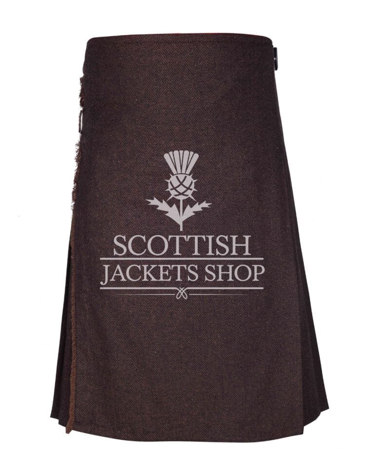Brown Tweed 8 Yard Kilt