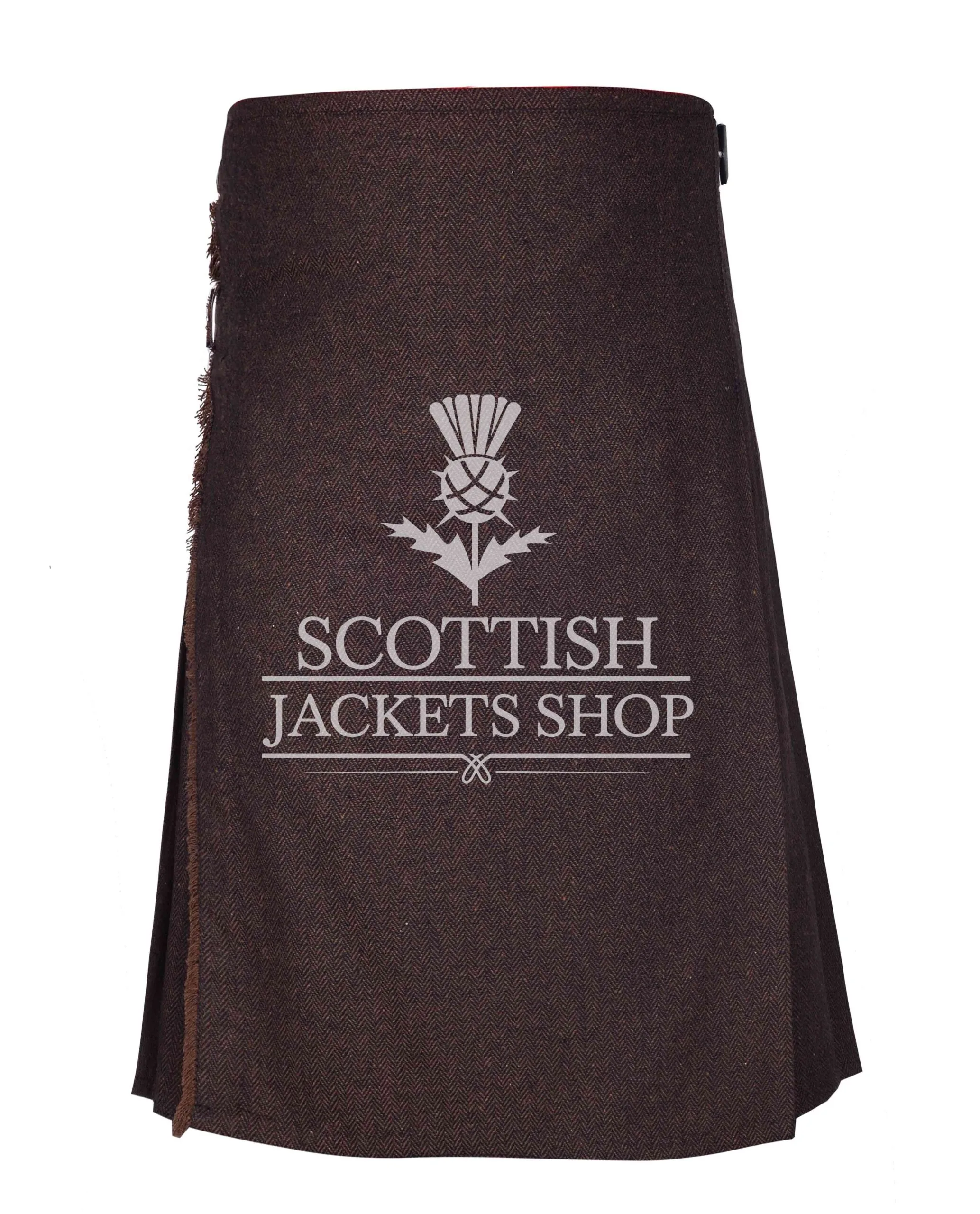 Brown Tweed 8 Yard Kilt