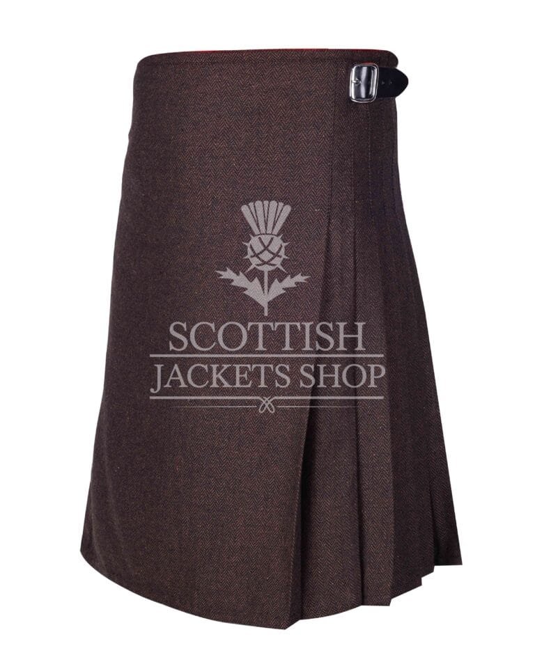 Brown Tweed 8 Yard Kilt