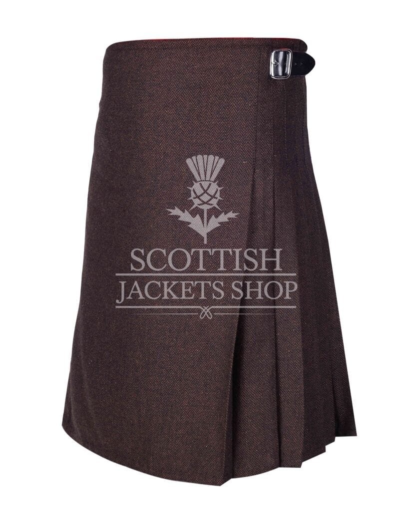 Brown Tweed 8 Yard Kilt