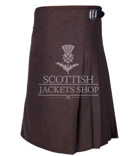 Brown Tweed 8 Yard Kilt