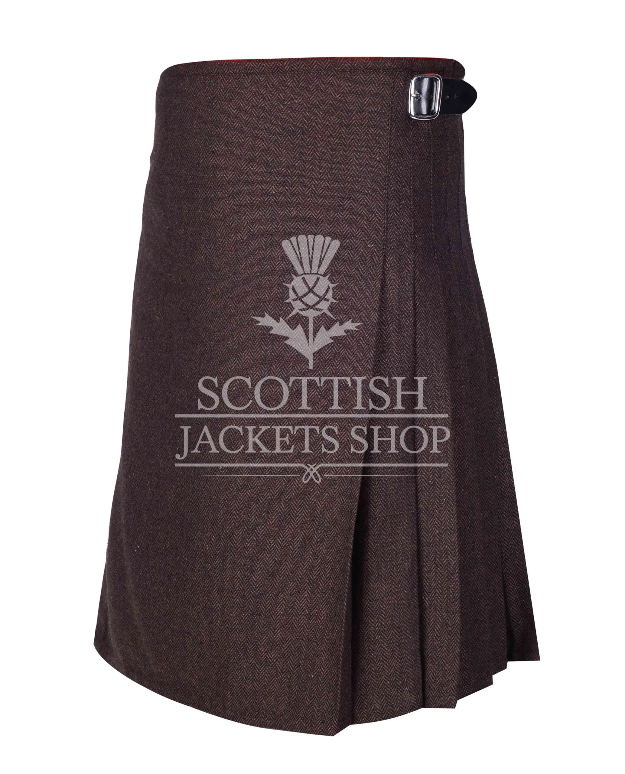 Brown Tweed 8 Yard Kilt