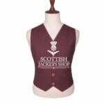 Burgundy Wool Crail Waistcoat