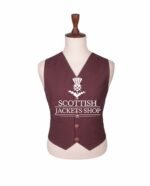Burgundy Wool Crail Waistcoat