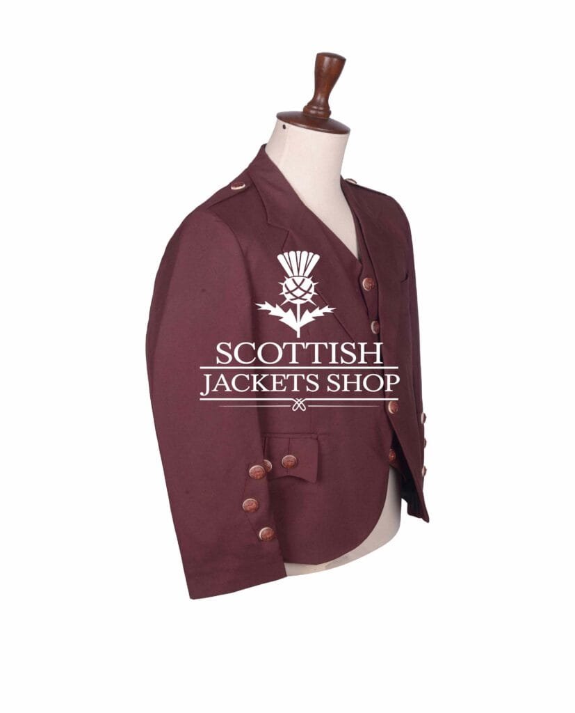 Burgundy Wool Crail Jacket