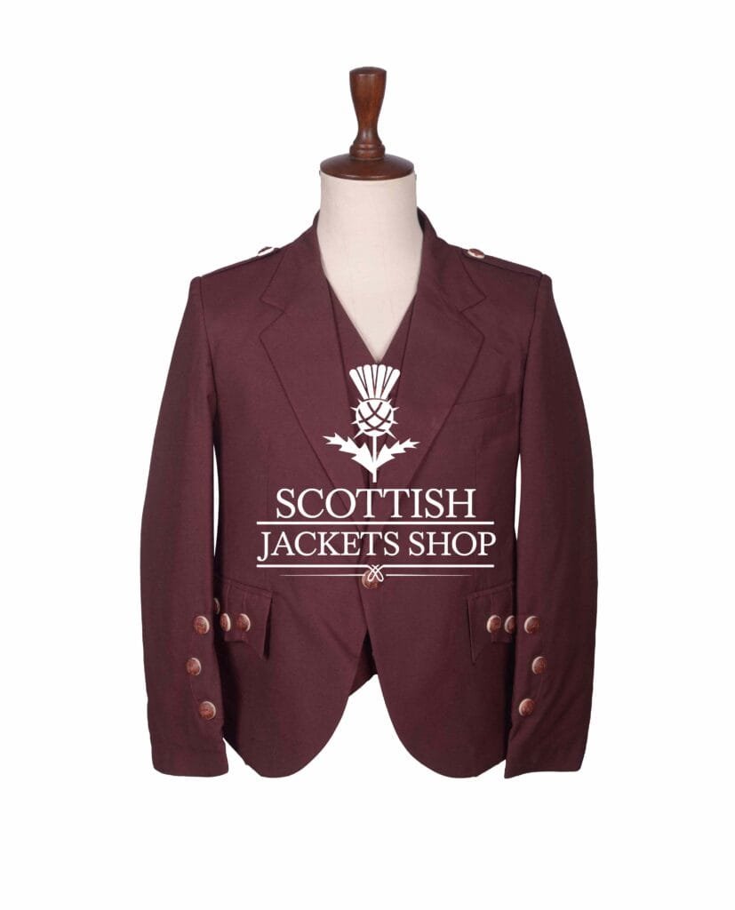 Burgundy Wool Crail Jacket