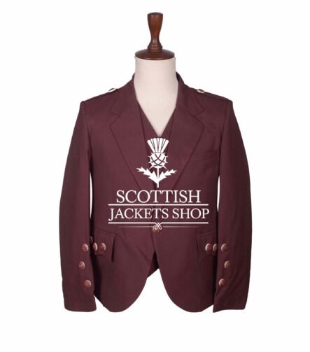 Burgundy Wool Crail Jacket