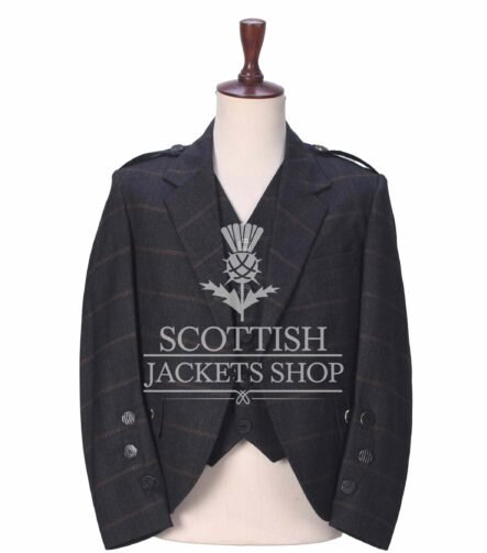 Charcoal Plaid Tweed Jacket